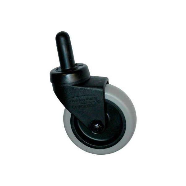 Casters Wheels & Industrial Handling Rubbermaid Commercial 3" Plastic Caster Gray Tread Metal Axle - FG7570L20000 - main